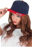 yupoong snapback 5 panel navy red